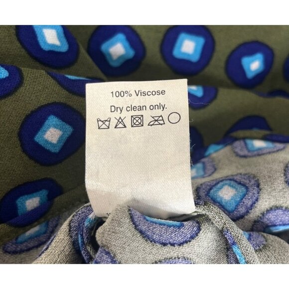 J Crew Sleeveless Blouse Womens Size 2 Green Blue Summer - Picture 8 of 8